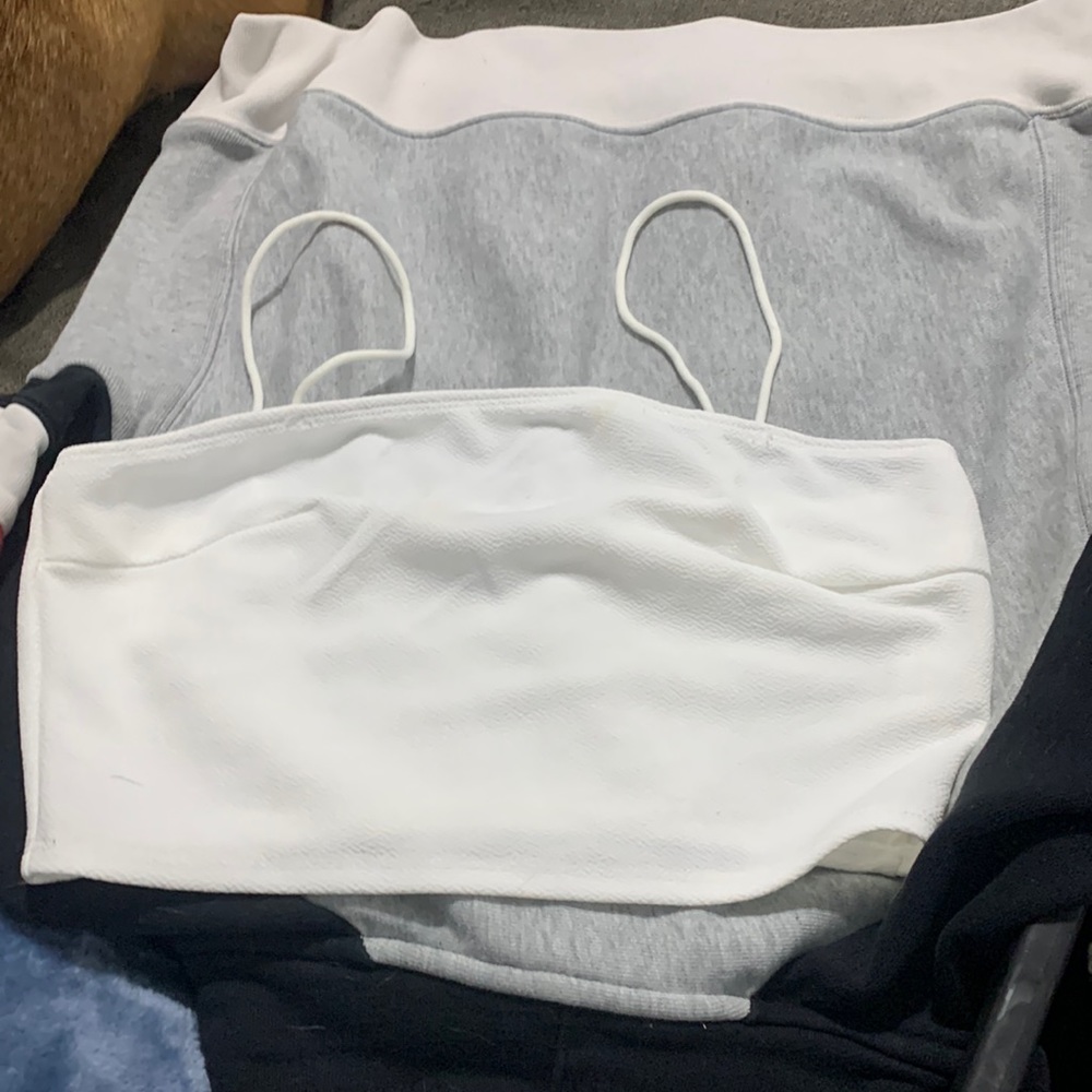 small crop top, white, see through